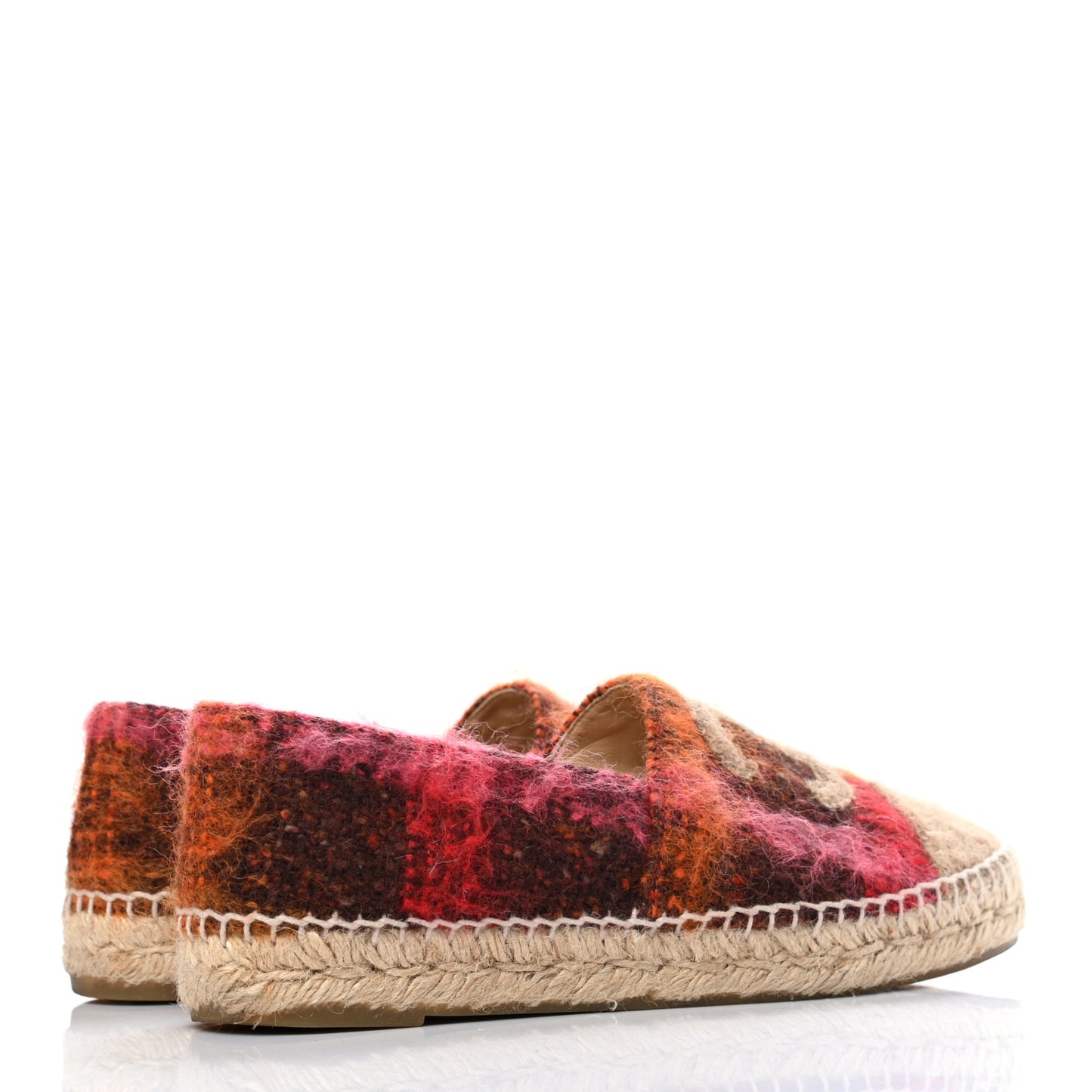 Tweed CC Espadrilles 38 Brown Pink