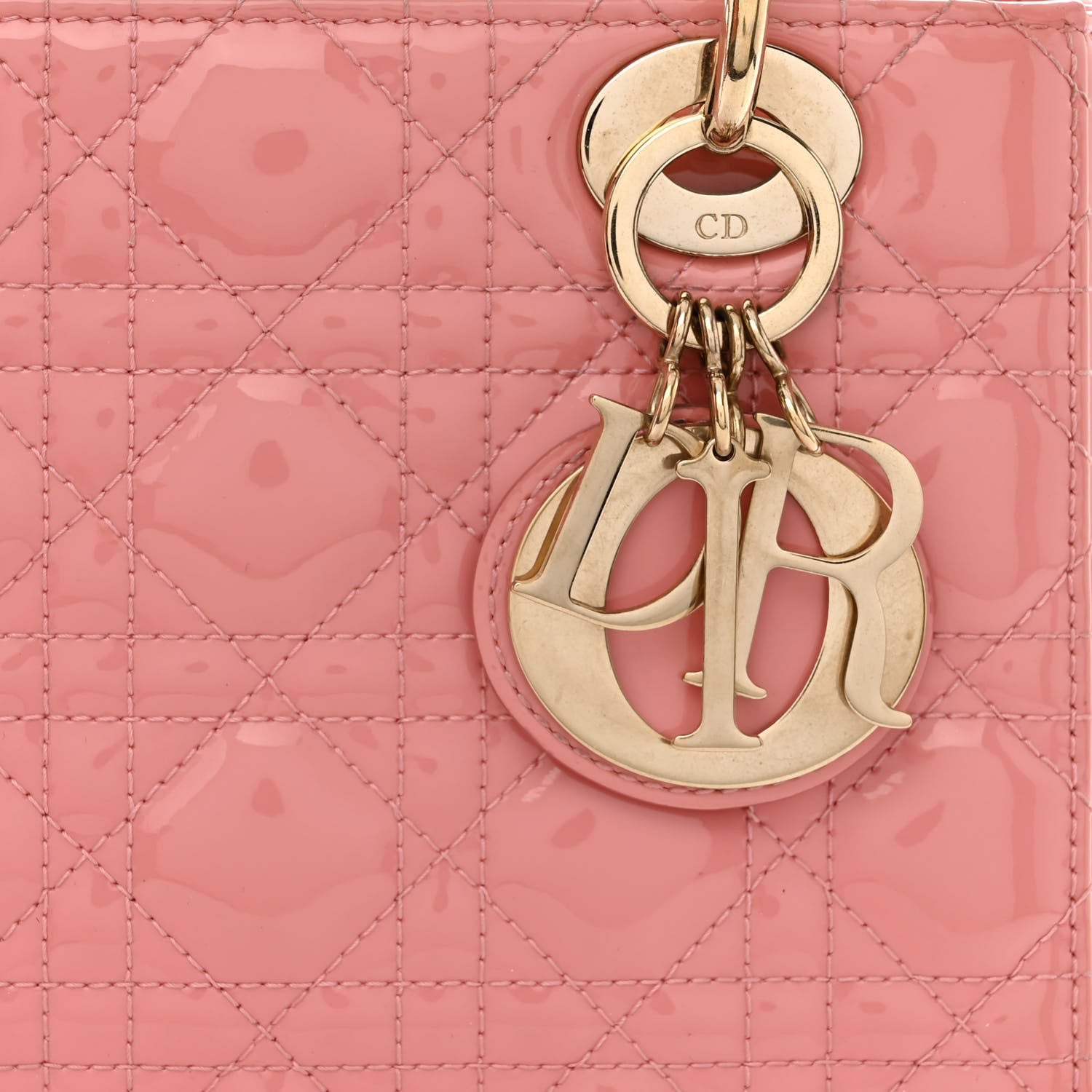 Christian Dior Patent Cannage Small Lady Dior Pink 8 of 10