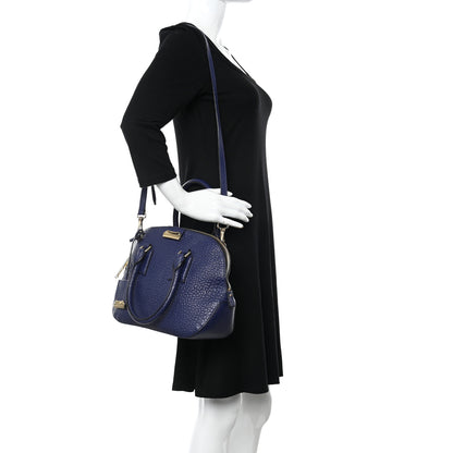 Burberry Heritage Grain Small Orchard Bowling Bag Navy Blue 2 of 13