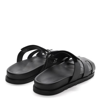 Hermes Calfskin Womens Chypre Sandals 40 Black 4 of 10
