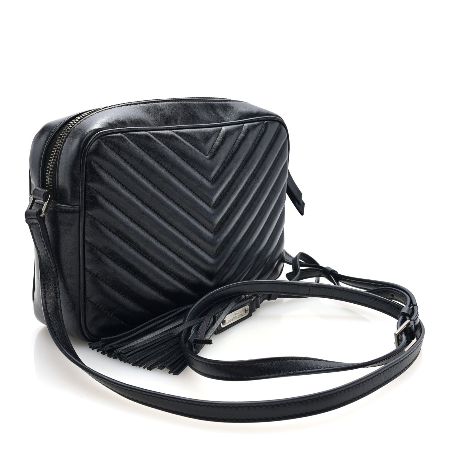 Calfskin Matelasse Monogram Lou Camera Bag Black