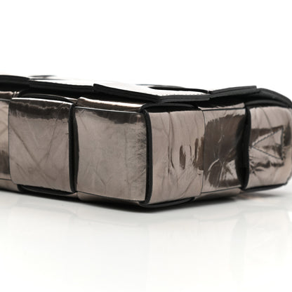 Bottega Veneta Metallic Crushed Calfskin Maxi Intrecciato Cassette Crossbody Bag Anchor 9 of 9