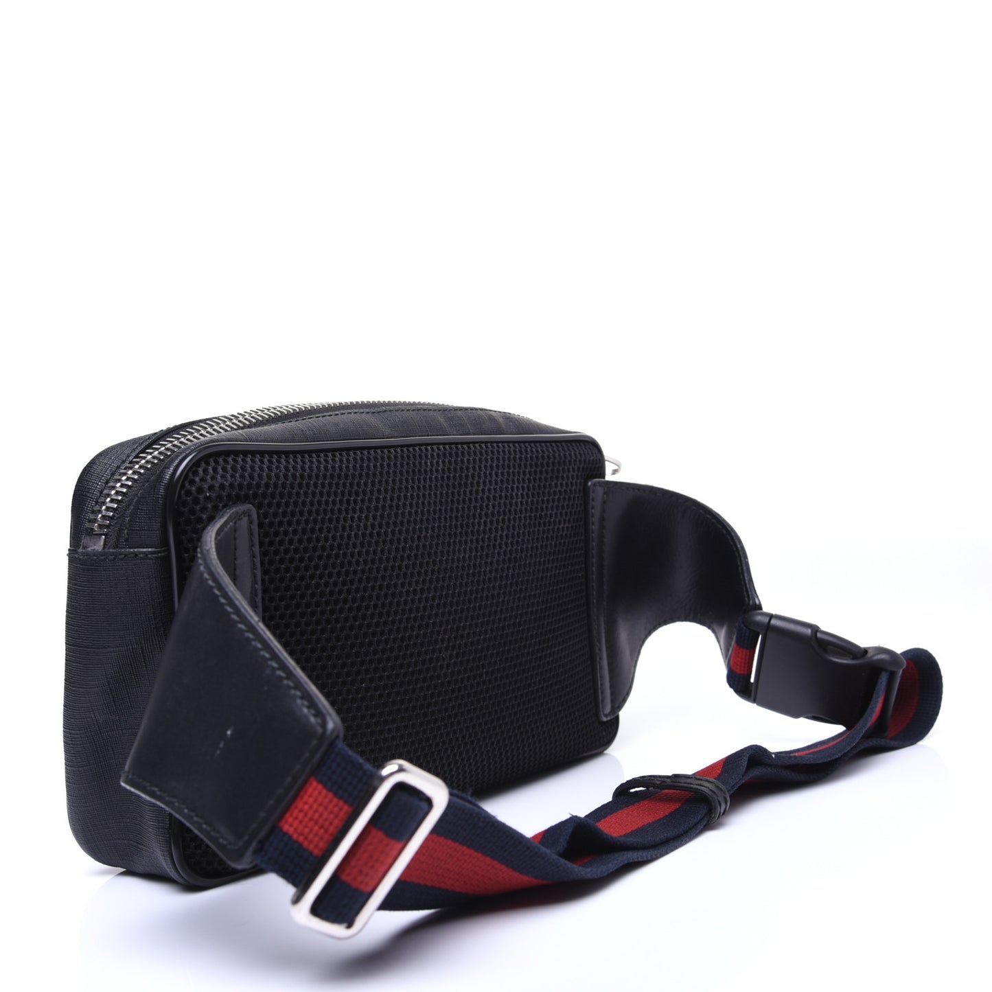 Soft GG Supreme Monogram Web Belt Bag Black Grey