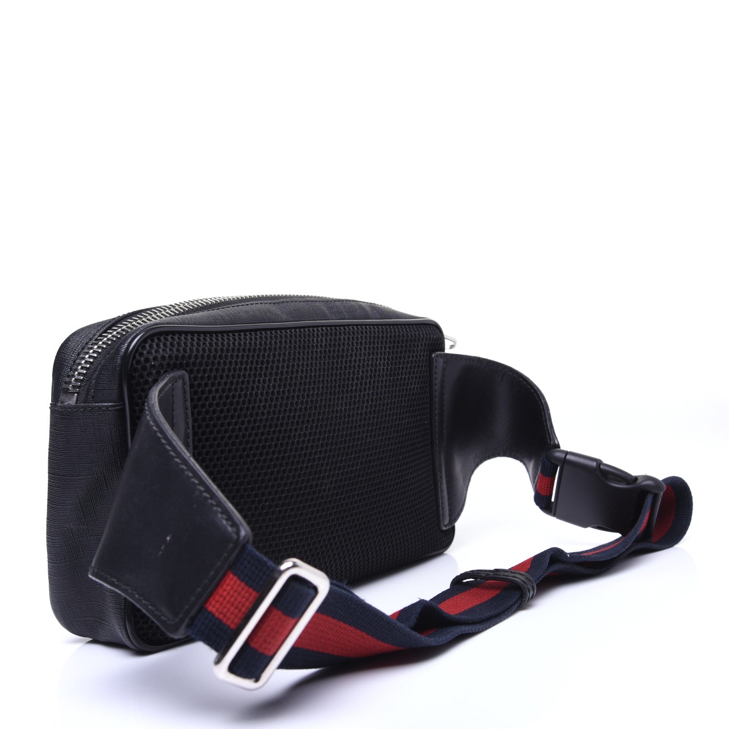 Gucci Soft GG Supreme Monogram Web Belt Bag Black Grey 3 of 13