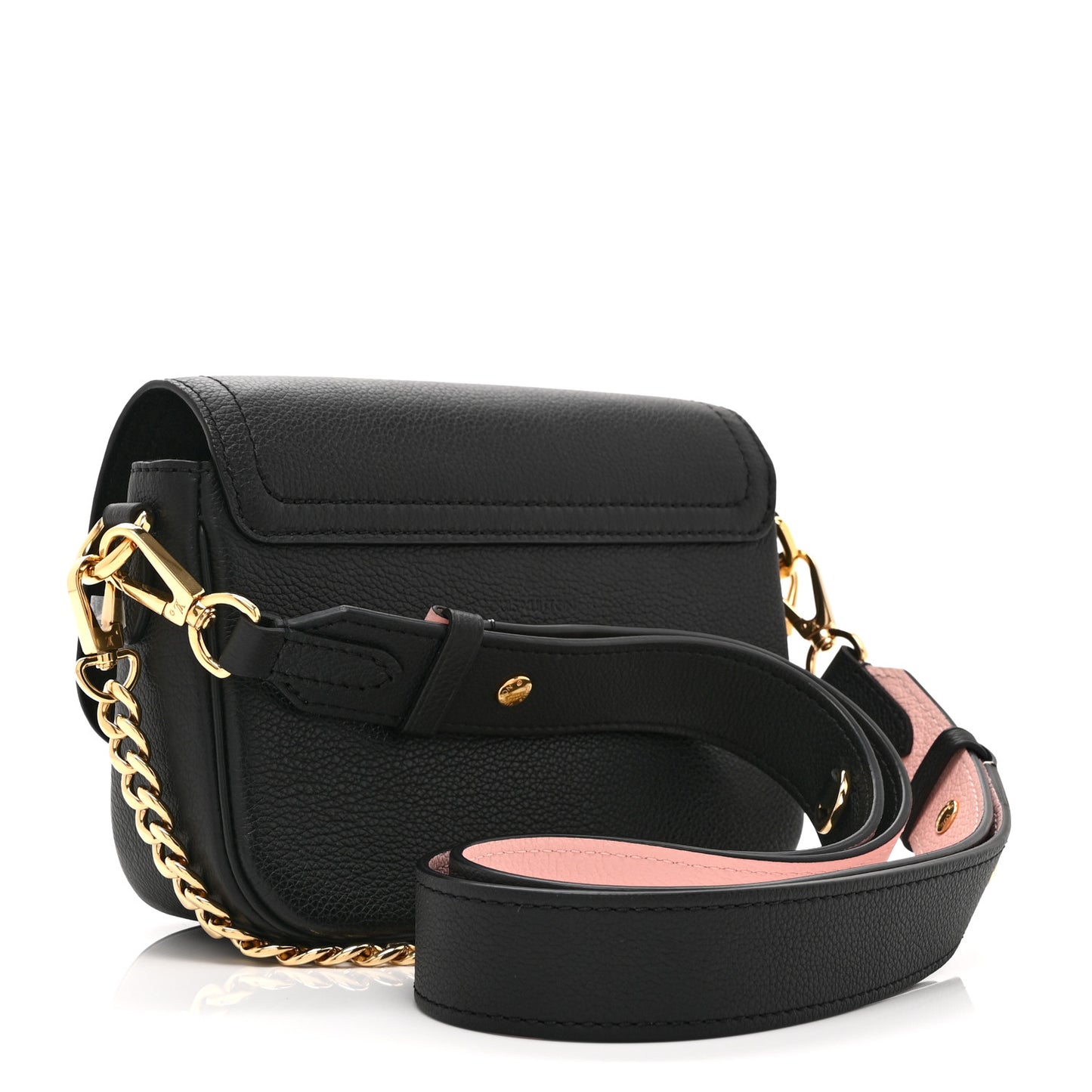 Grained Calfskin Lockme Tender Black