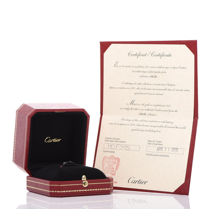 Cartier 18K White Gold 3.5mm LOVE Wedding Band Ring 54 6.75 5 of 5