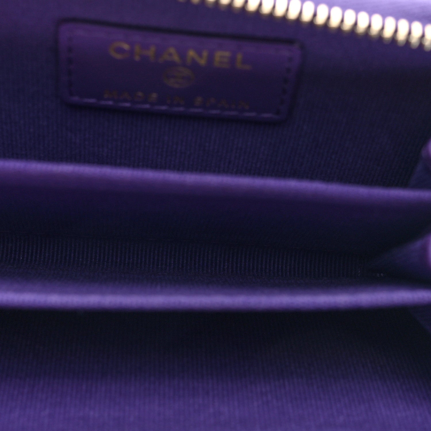 Chanel Caviar Quilted Zip Coin Purse Purple 5 of 7