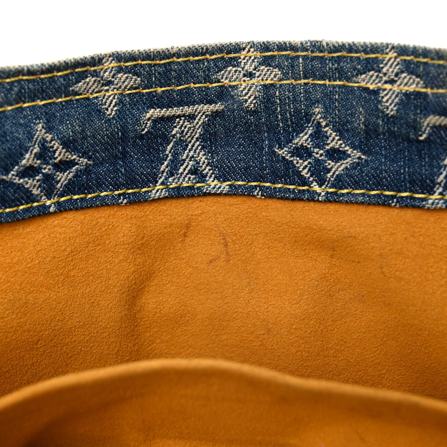 Monogram Denim Sac Plat Blue