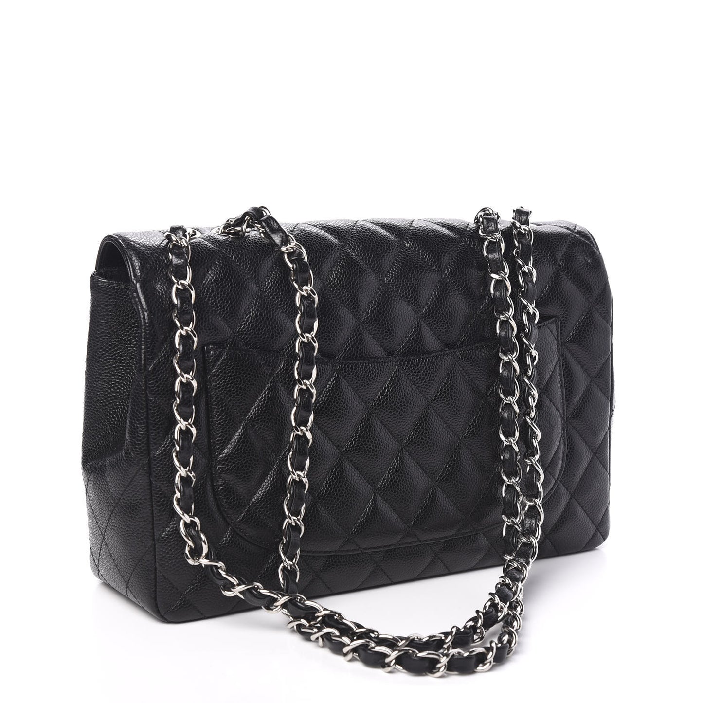 Caviar Quilted Jumbo Single Flap Black