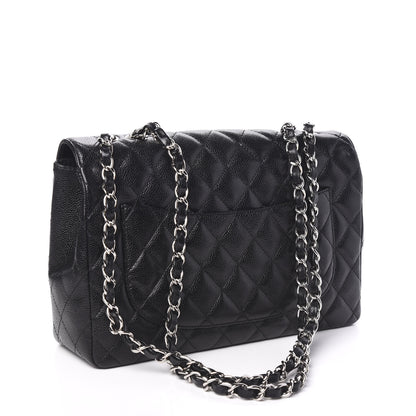 Chanel Caviar Quilted Jumbo Single Flap Black 2 of 9