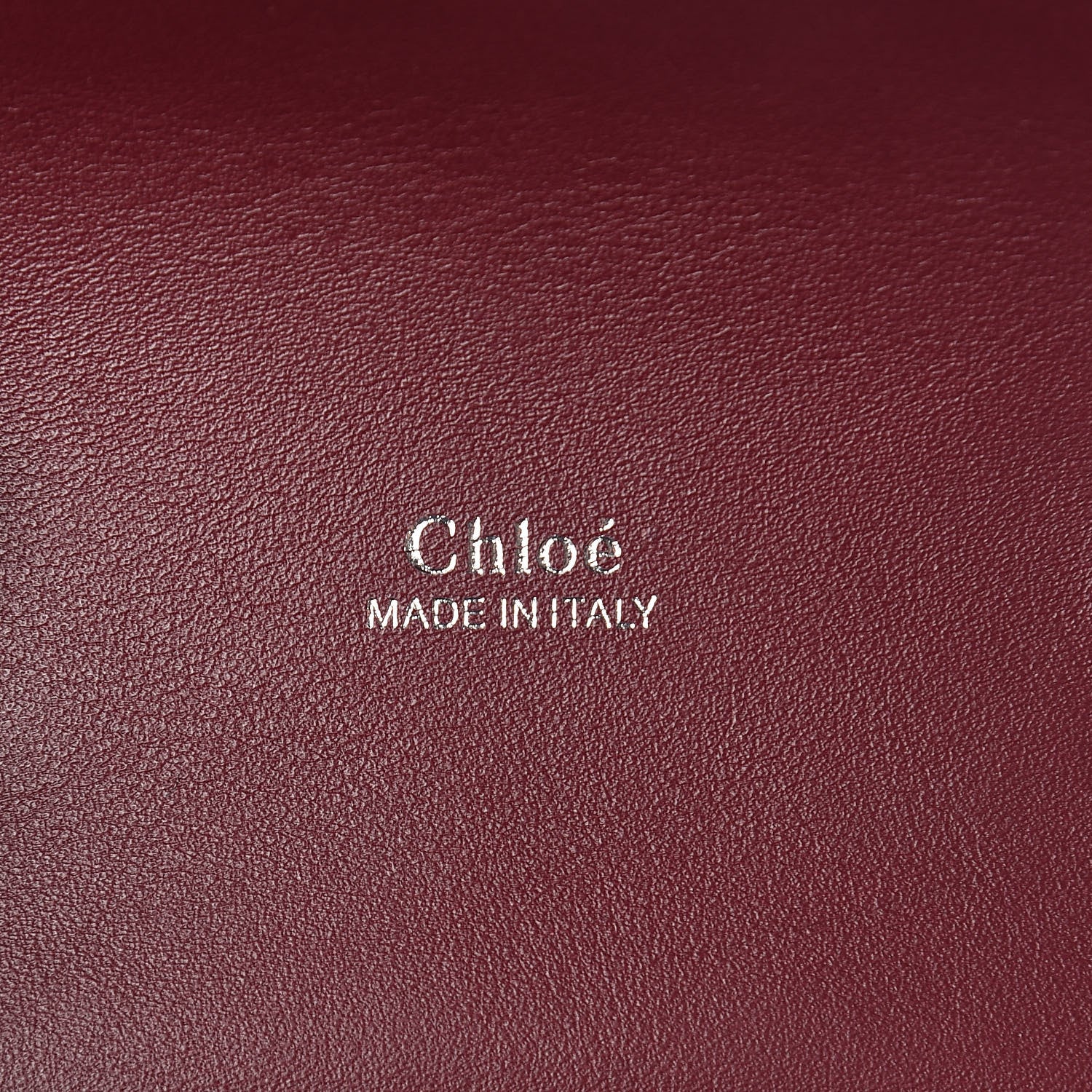 Chloe Calfskin Embossed Small Aby Lock Brown Purple 6 of 8