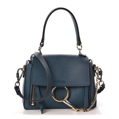 Chloe Calfskin Mini Faye Day Shoulder Bag Navy Ink 1 of 9