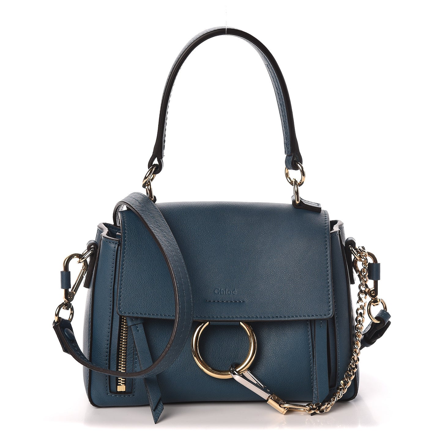 Calfskin Mini Faye Day Shoulder Bag Navy Ink
