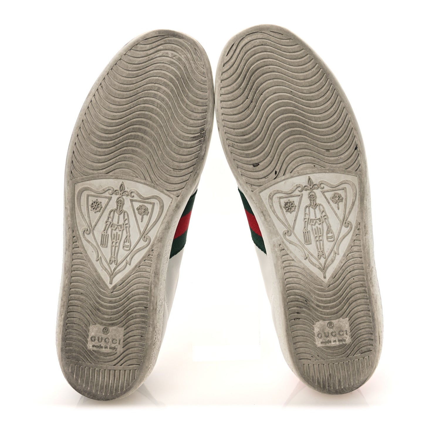 Calfskin Ayers Bee Embroidered Womens Ace Sneakers 36 White Green