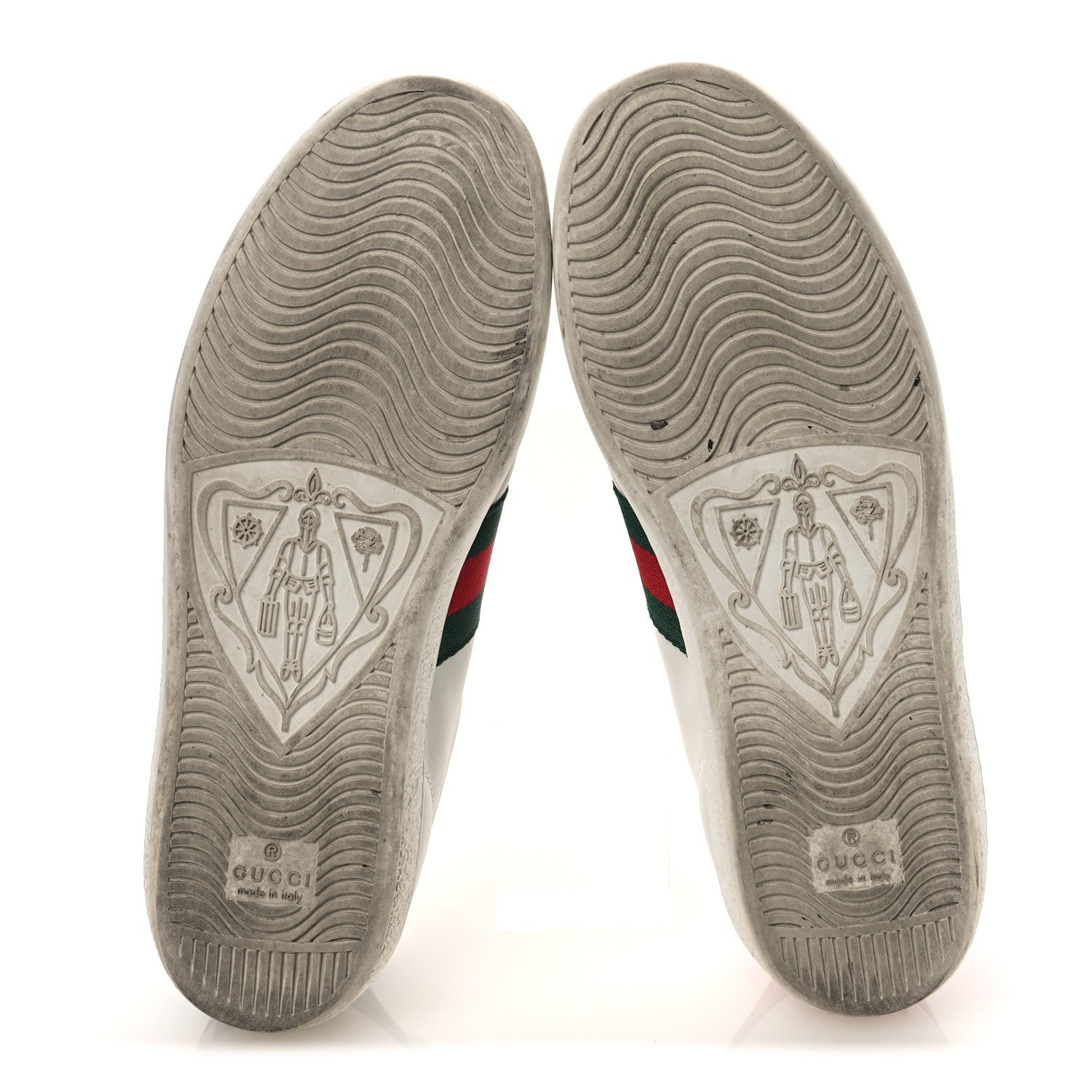 Gucci Calfskin Ayers Bee Embroidered Womens Ace Sneakers 36 White Green 7 of 14