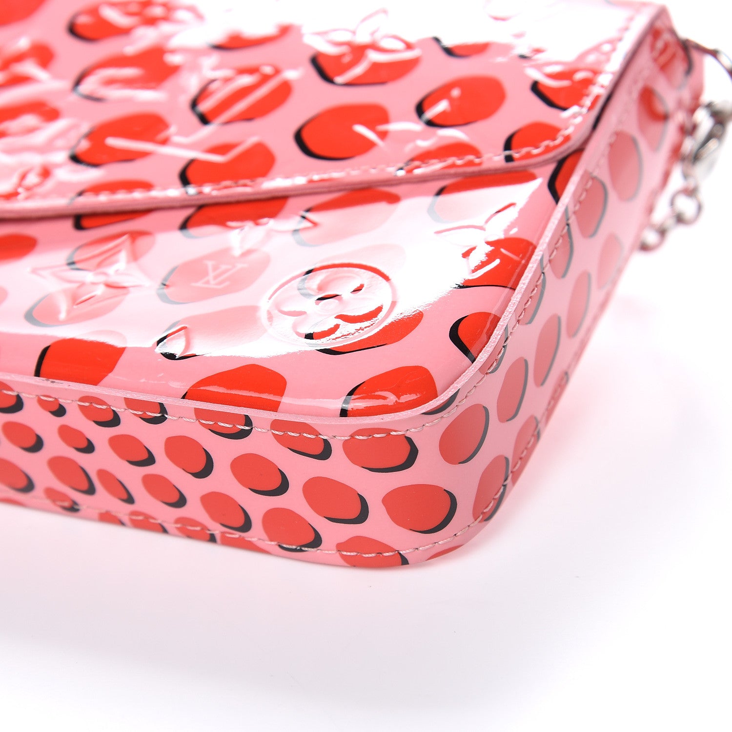 Louis Vuitton Vernis Jungle Dots Pochette Felicie Sugar Pink Poppy 10 of 12