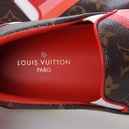 Louis Vuitton Monogram Frontrow Slip On Sneakers 35.5 Rouge 5 of 9
