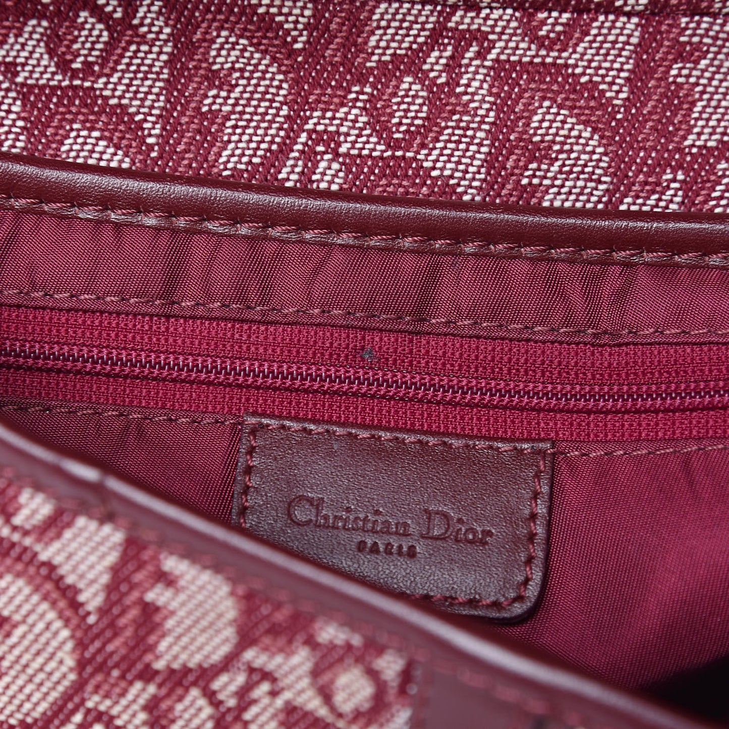 Monogram Saddle Bag Burgundy