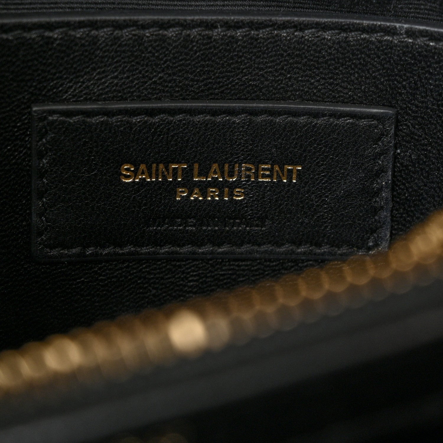 Saint Laurent Sheepskin Matelasse Chevron Monogram Medium College Bag Black 8 of 12