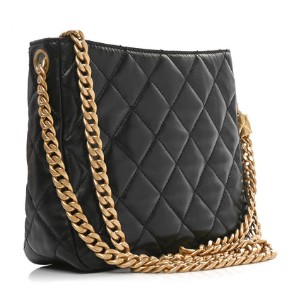 Chanel Lambskin Quilted Pillow Crush Hobo Black 3 of 10