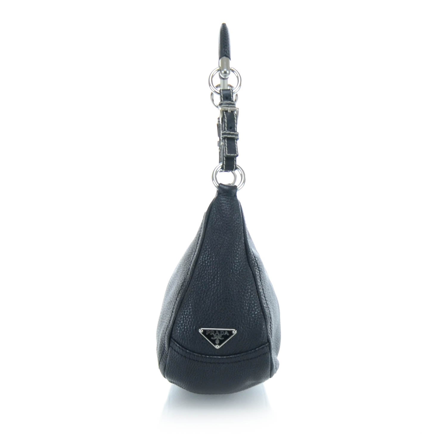 Prada Leather Small Hobo Bag Nero Black 3 of 12
