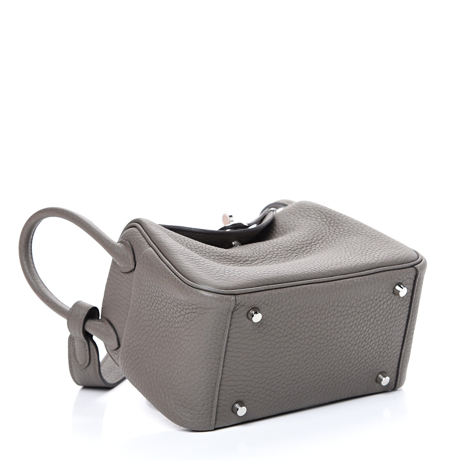 Hermes Taurillon Clemence Mini Lindy 20 Etain 3 of 10