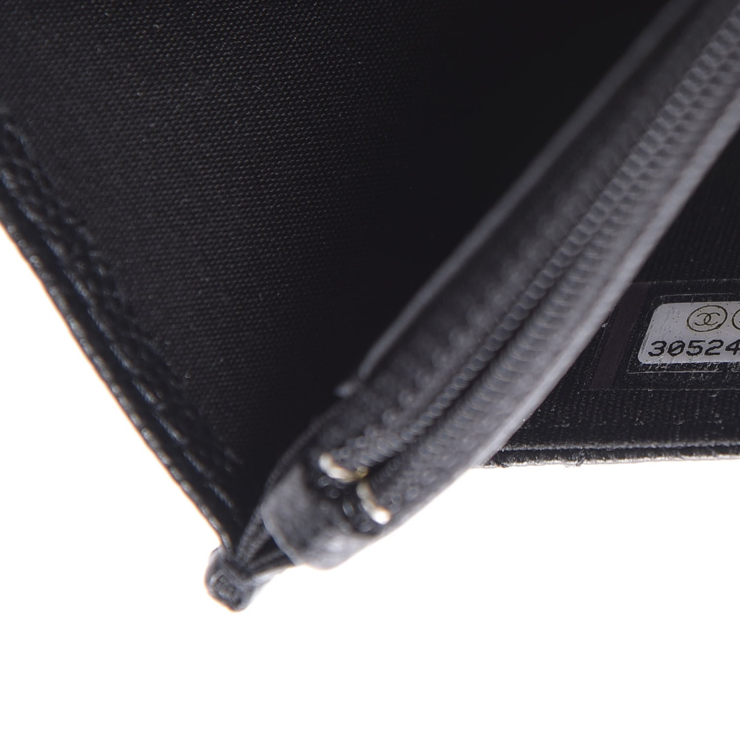 Chanel Caviar Quilted French New Wave Chain CC Wallet On Chain WOC Black 8 of 12