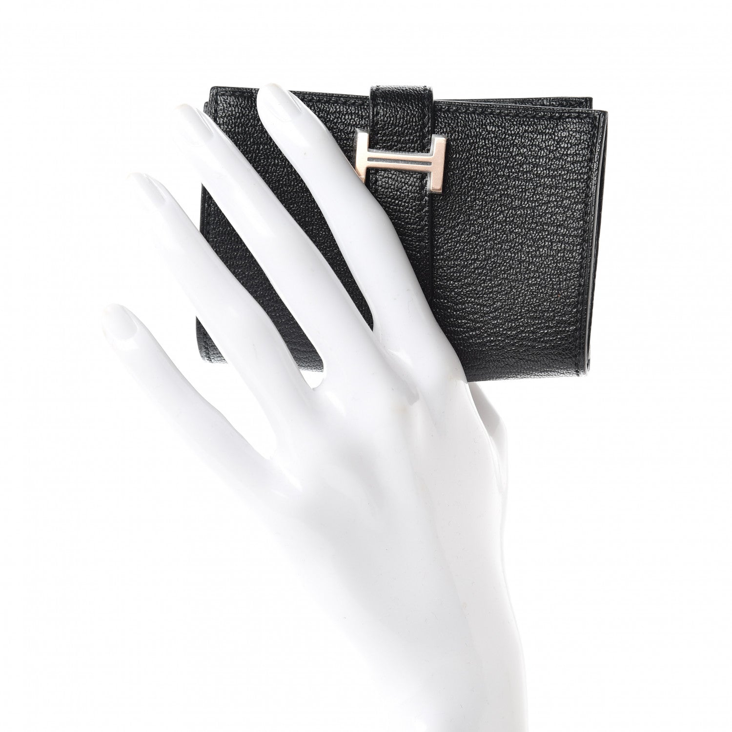 Hermes Chevre Mysore Mini Bearn Wallet Black 2 of 8