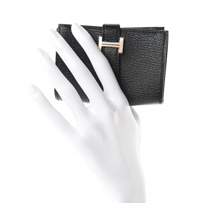 Hermes Chevre Mysore Mini Bearn Wallet Black 2 of 8