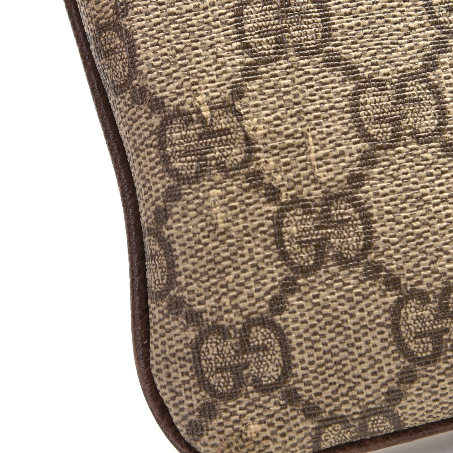 GG Supreme Monogram Large Ophidia Pouch Clutch Brown