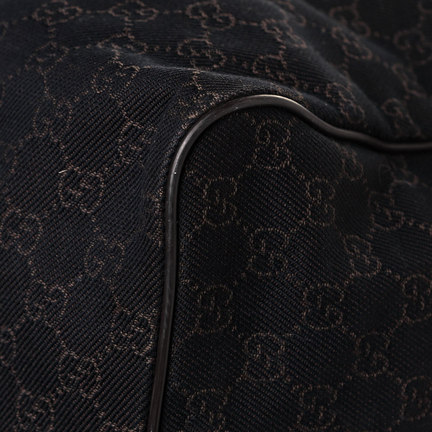 Denim Monogram Large Collapsible Carry On Duffle Bag Brown