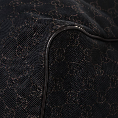 Gucci Denim Monogram Large Collapsible Carry On Duffle Bag Brown 12 of 14