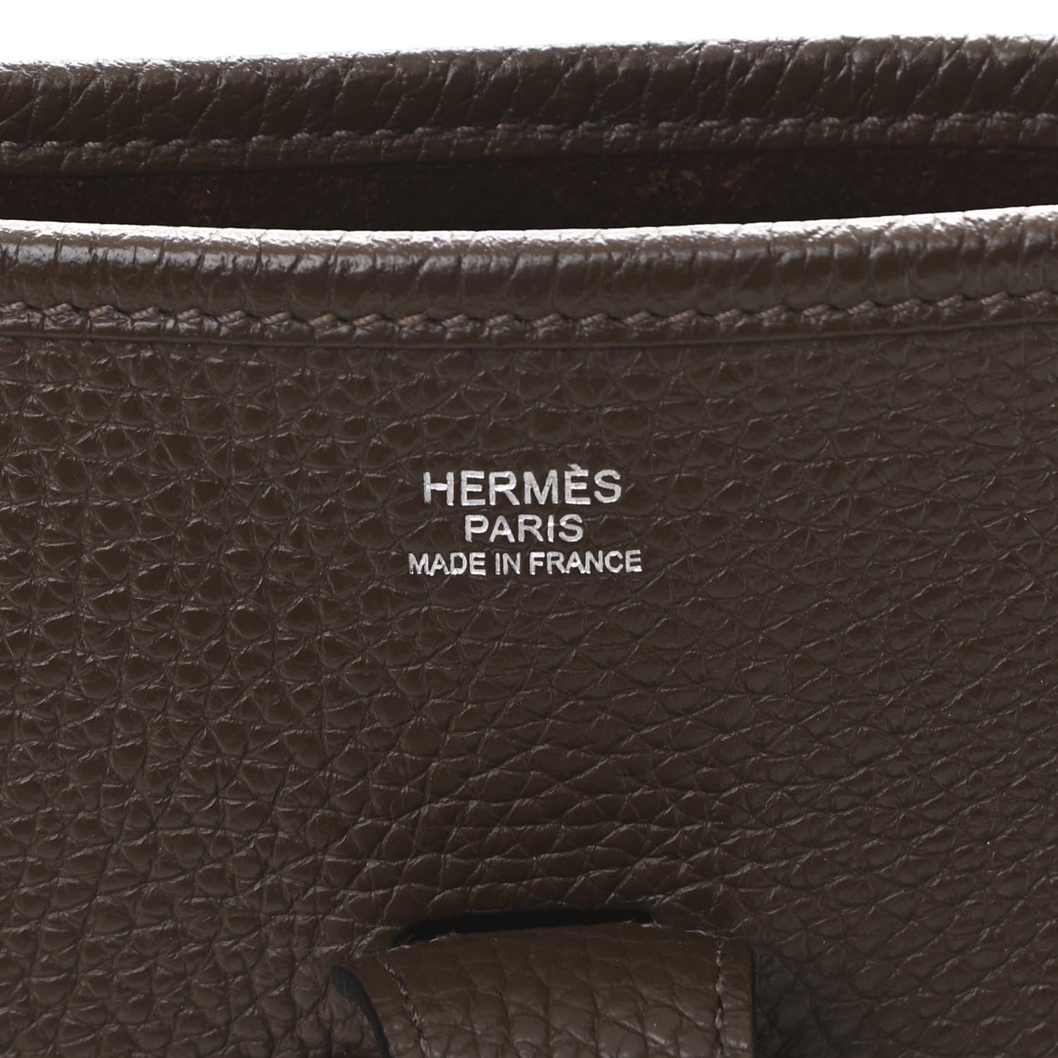 Hermes Taurillon Clemence Evelyne III GM Chocolate 6 of 11