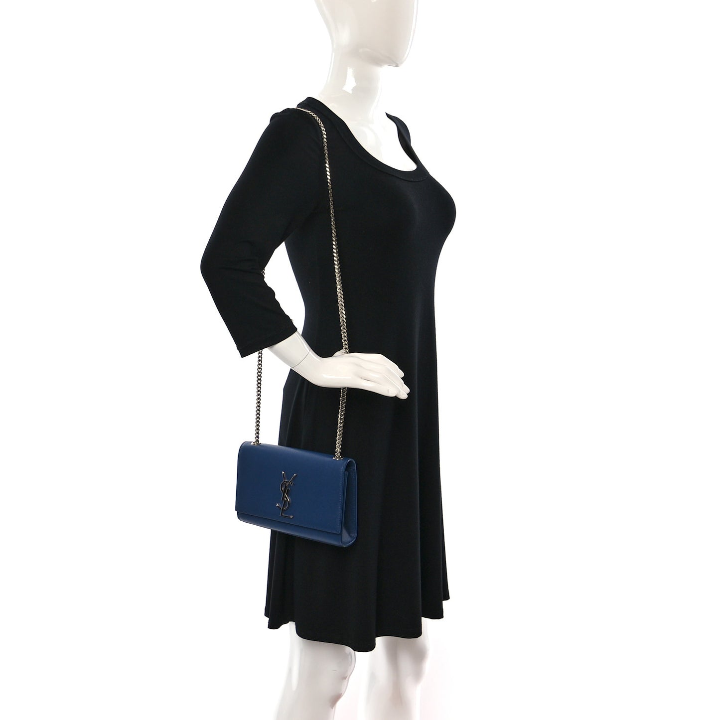 Grain De Poudre Small Classic Monogram Kate Satchel Denim