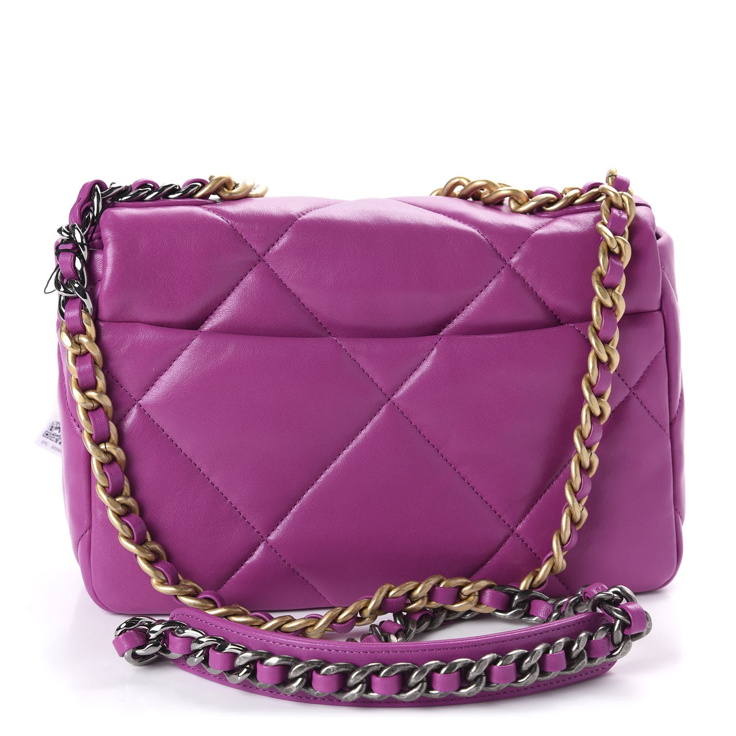 Chanel Lambskin Quilted Medium 19 Flap Purple 2 of 9