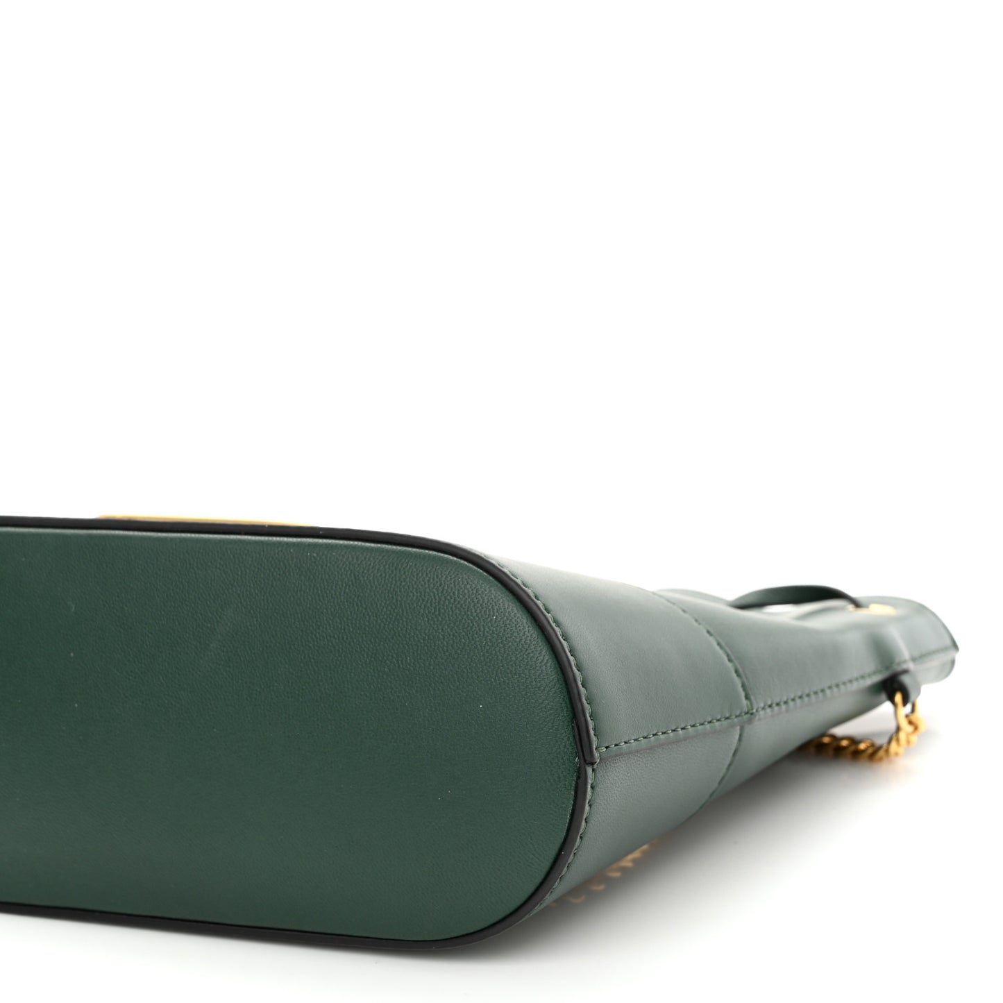 Nappa Mini VLogo Signature Chain Bucket Bag English Green