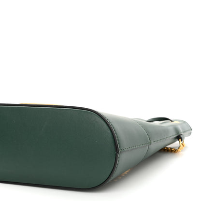 Valentino Garavani Nappa Mini VLogo Signature Chain Bucket Bag English Green 9 of 9