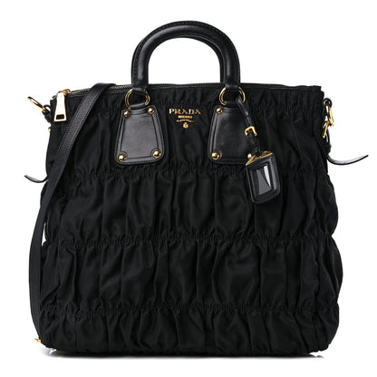 Prada Tessuto Nylon Gaufre Tote Black 1 of 11