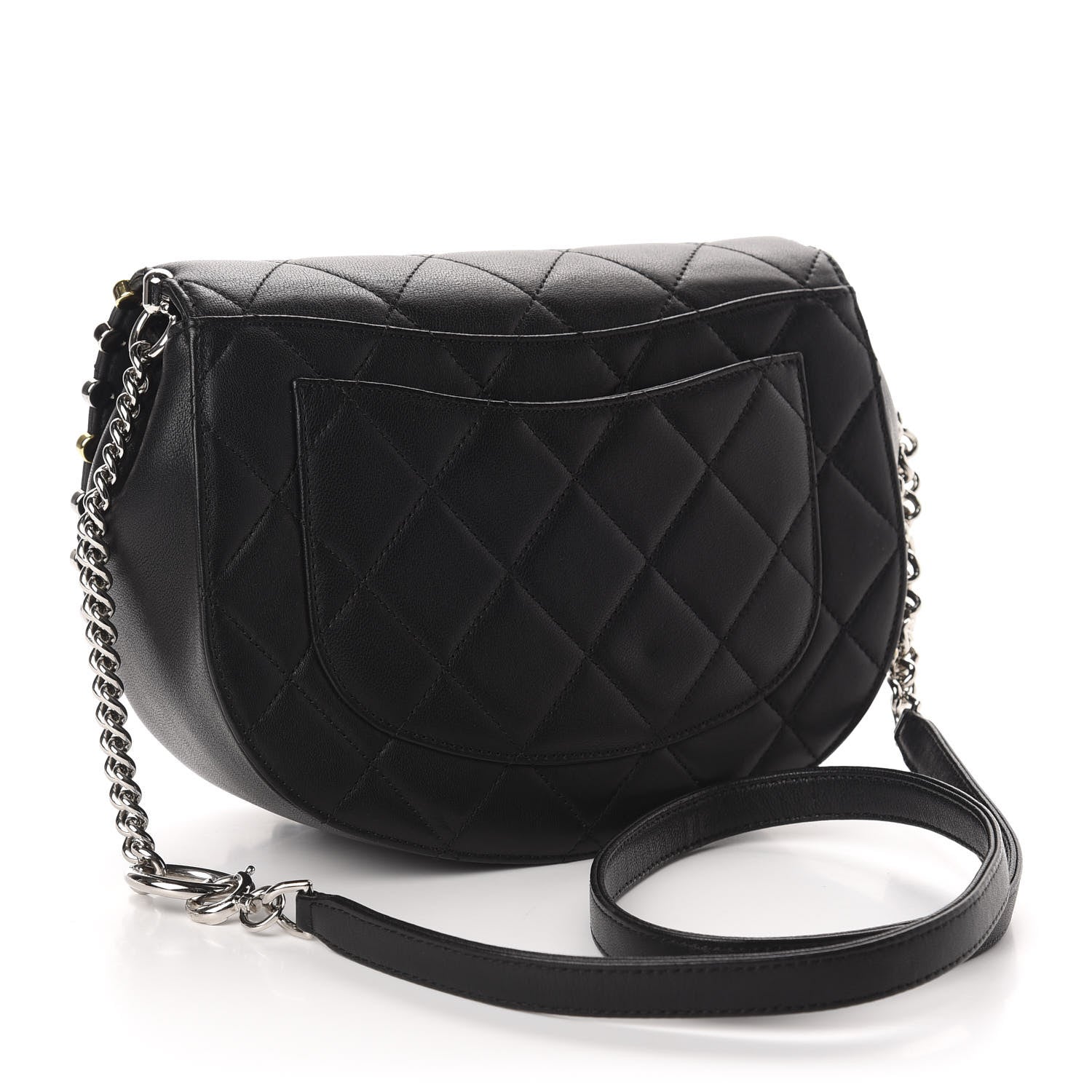 Chanel Lambskin Quilted Studded Bubble Flap Black 2 of 9