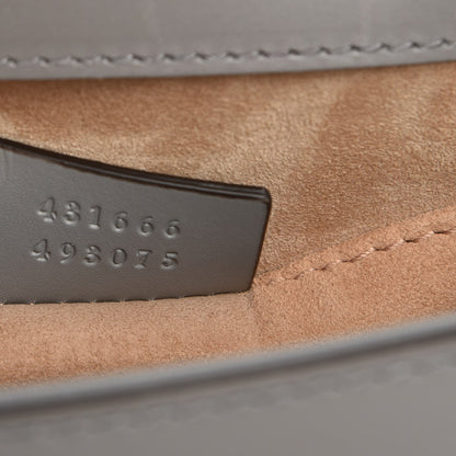 Gucci Calfskin Mini Sylvie Chain Shoulder Bag Deep Grey 7 of 7