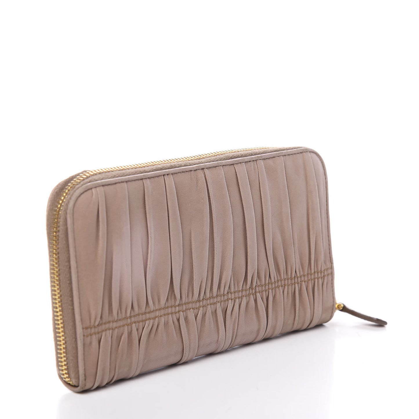Nappa Gaufre Zip Around Wallet Cammeo