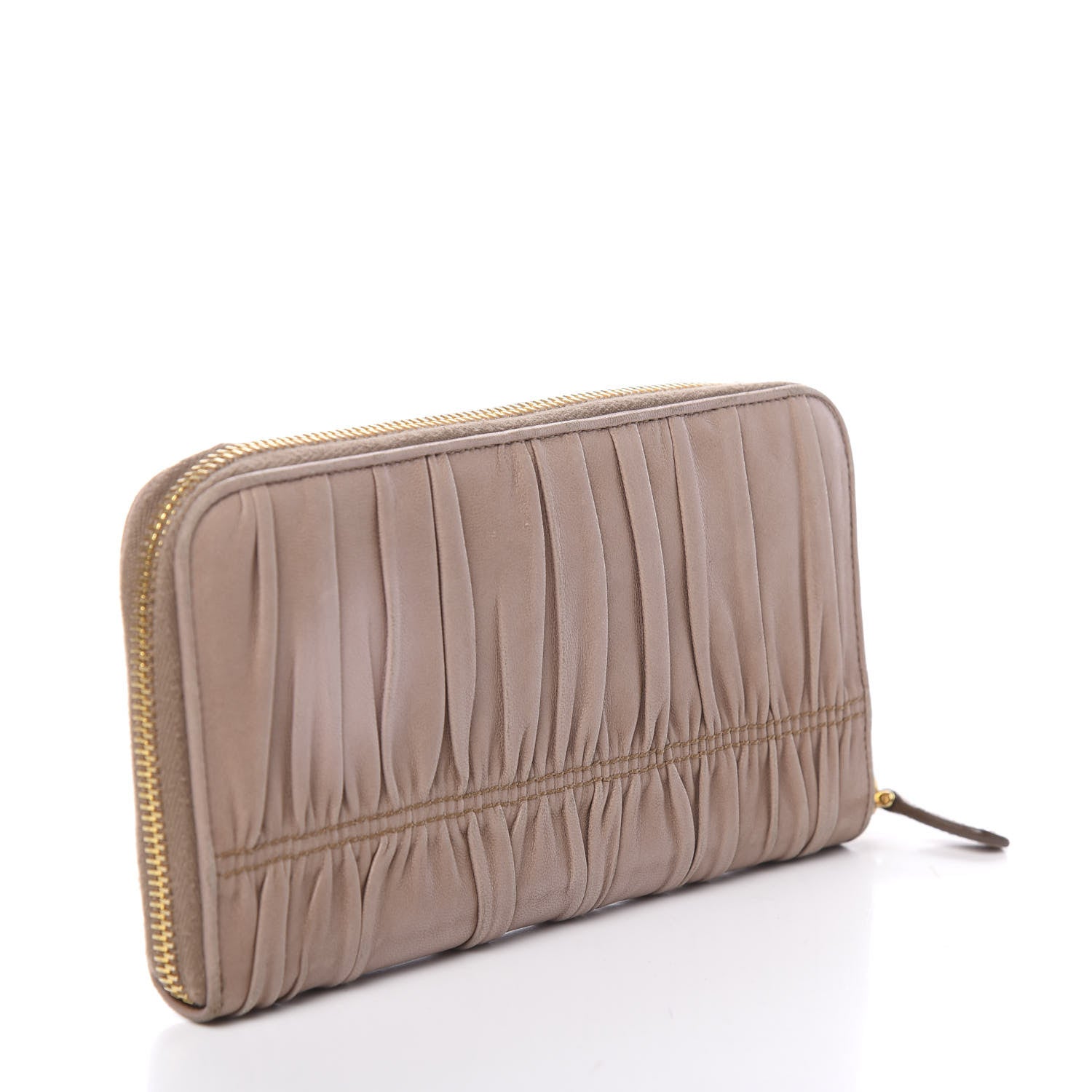 Prada Nappa Gaufre Zip Around Wallet Cammeo 2 of 9