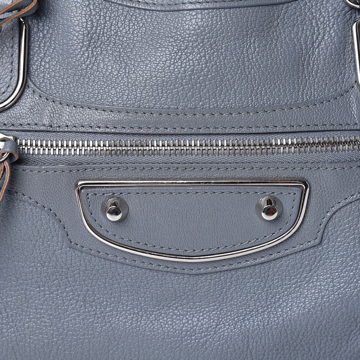 Balenciaga Chevre Silver Metallic Edge Hardware City Bleu Acier 27 of 27