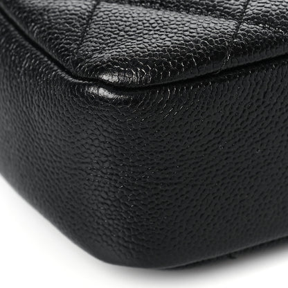 Chanel Shiny Caviar Quilted Chain Melody Camera Bag Black 8 of 10
