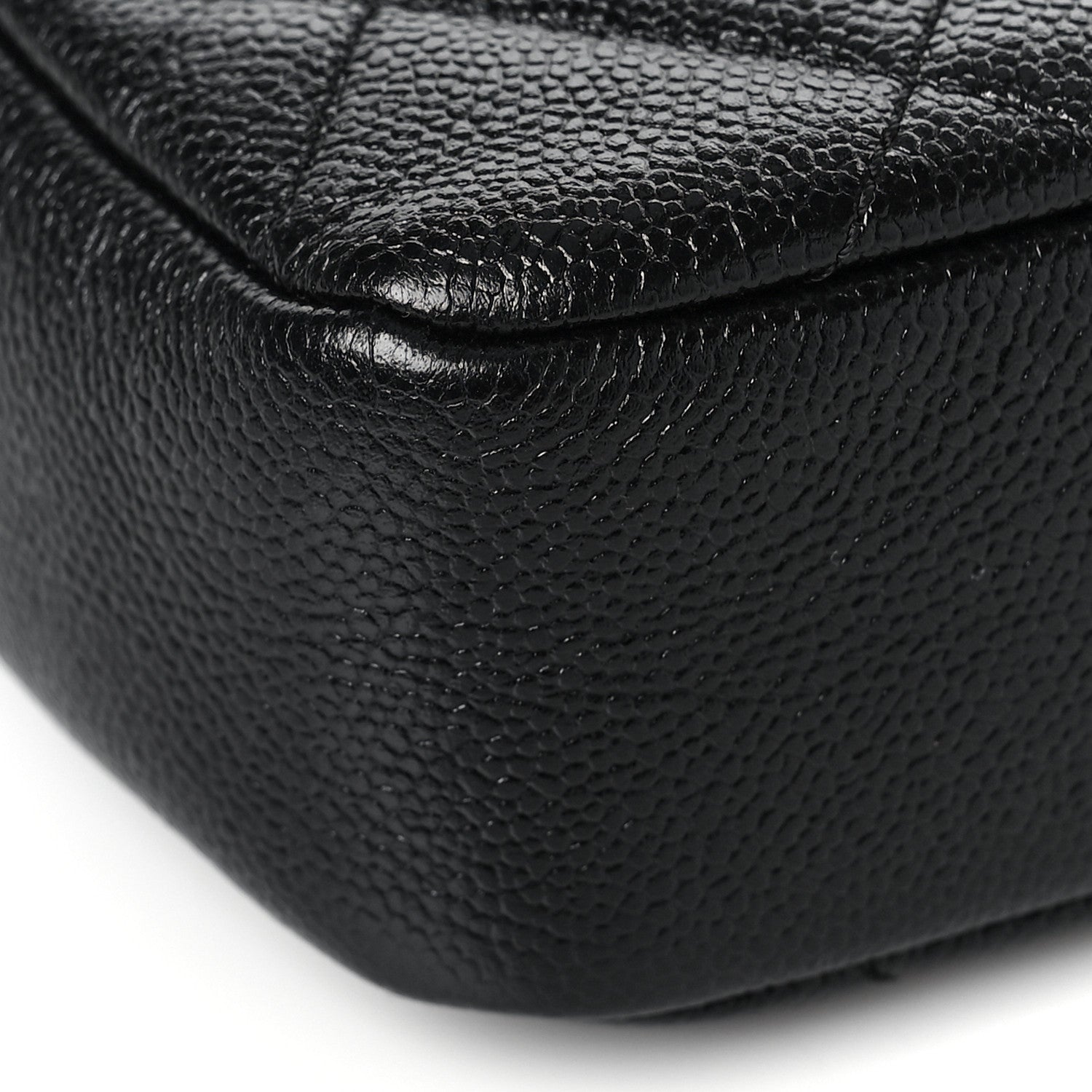 Chanel Shiny Caviar Quilted Chain Melody Camera Bag Black 8 of 10