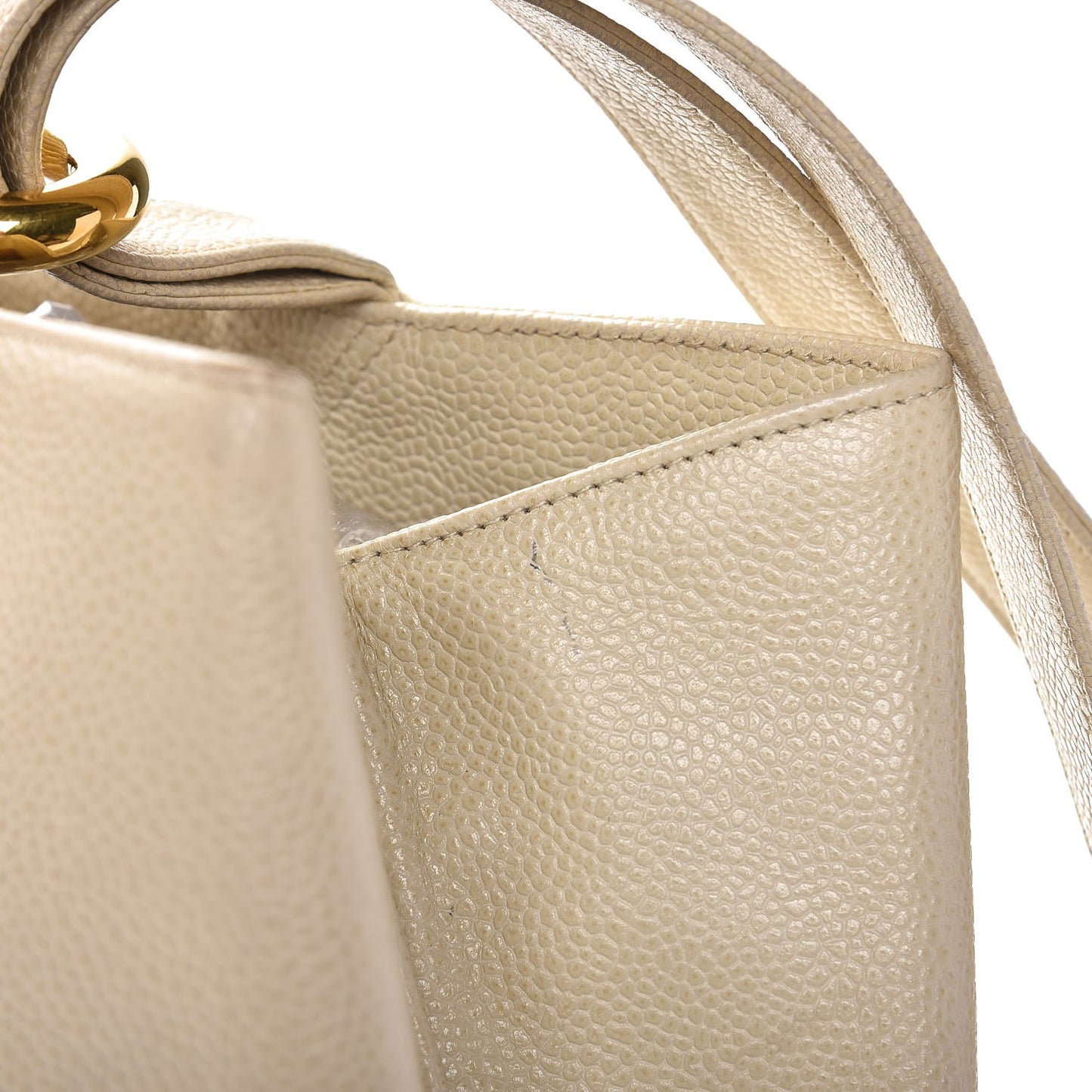 Caviar CC Bucket Shoulder Bag White