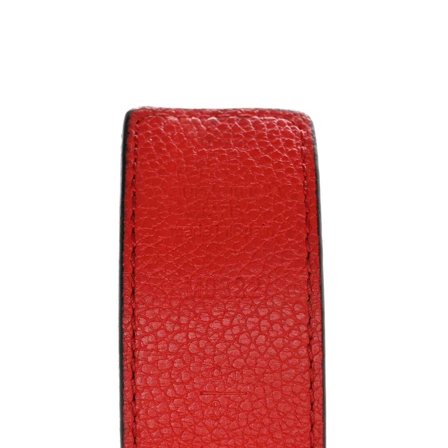 Calfskin Monogram 30mm LV Initiales Reversible Belt 90 36 Coquelicot