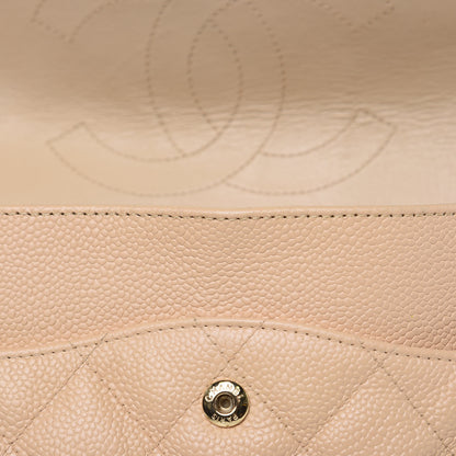 Chanel Caviar Quilted Jumbo Double Flap Beige Clair 14 of 18