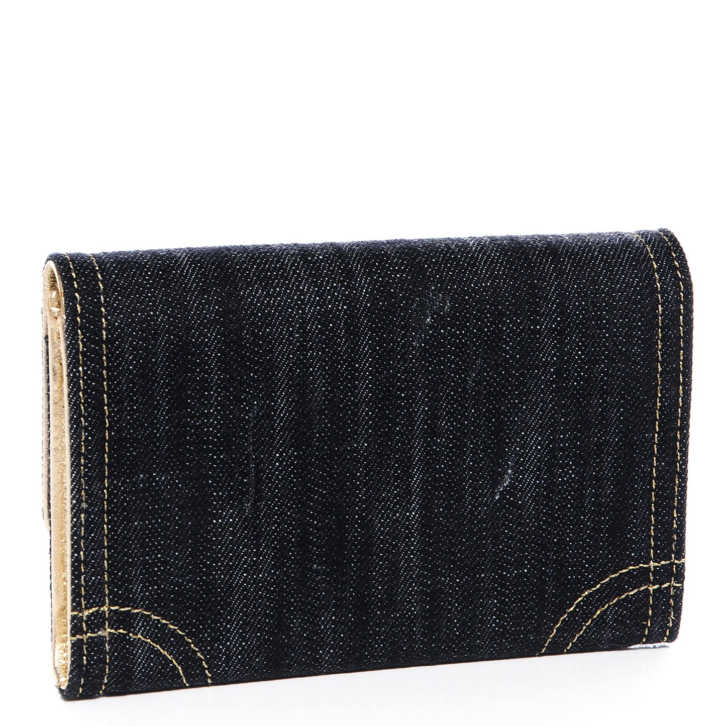 Denim CC Flap Wallet Blue