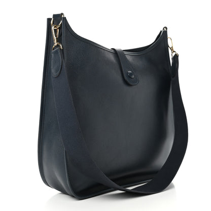 Hermes Courchevel Evelyne GM Bleu Indigo 3 of 9